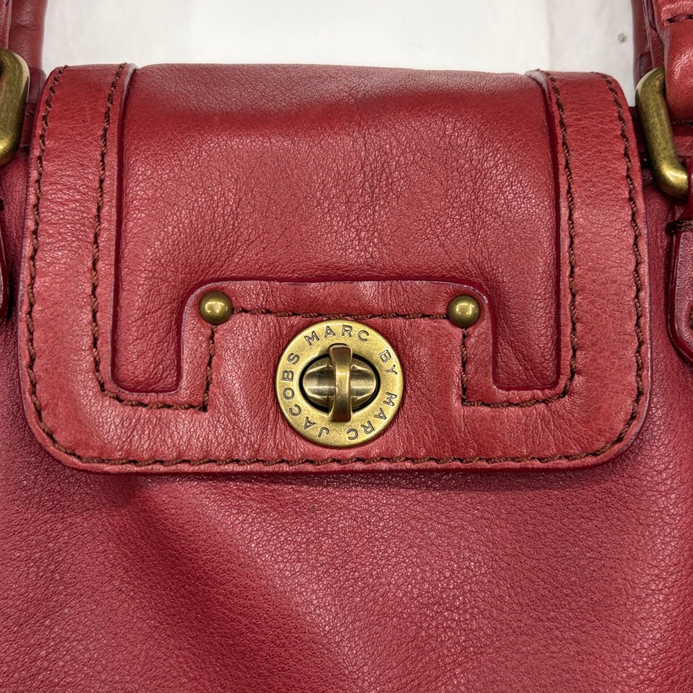Marc Jacob’s Large Red Leather Tote Bag - Picture 2 of 3